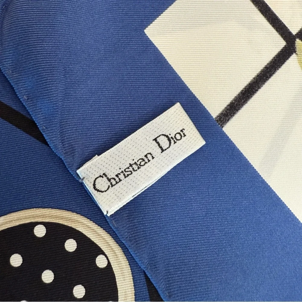 Authentic Christian Dior Silk Scarf 34”